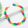 Colorful Acrylic Resin Choker Chunky Thick Necklaces Gothic Miami Curb Cuban Necklaces Collier Female Neck Jewelry Party Gift