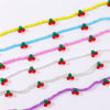 Colorful Beads Cute Cherry Choker Necklaces For Women Girls Korean Fruit Rainbow Beaded Necklace 2021 Trend Jewelry Gift