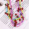 Colorful Beads Cute Cherry Choker Necklaces For Women Girls Korean Fruit Rainbow Beaded Necklace 2021 Trend Jewelry Gift
