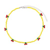 Colorful Beads Cute Cherry Choker Necklaces For Women Girls Korean Fruit Rainbow Beaded Necklace 2021 Trend Jewelry Gift