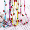 Colorful Beads Cute Cherry Choker Necklaces For Women Girls Korean Fruit Rainbow Beaded Necklace 2021 Trend Jewelry Gift