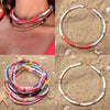 Colorful Beads Necklace Women Girl Necklace Summer Beach Surf Jewelry