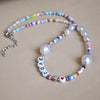 Colorful Beads Necklaces Korean Small Beaded Pearl Choker Necklace for Women Sumer Beach  Collar