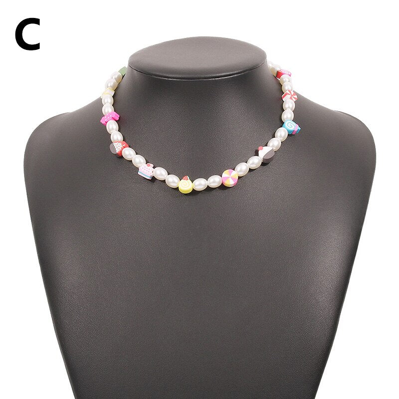 Colorful Boho Beaded Necklace For Women Korean Sweet Colorful Clavicle Chain Ethnic Choker Female Harajuku Collar Jewelry Gifts