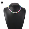 Colorful Boho Beaded Necklace For Women Korean Sweet Colorful Clavicle Chain Ethnic Choker Female Harajuku Collar Jewelry Gifts