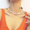 Colorful Boho Beaded Necklace For Women Korean Sweet Colorful Clavicle Chain Ethnic Choker Female Harajuku Collar Jewelry Gifts