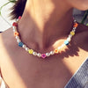 Colorful Boho Beaded Necklace For Women Korean Sweet Colorful Clavicle Chain Ethnic Choker Female Harajuku Collar Jewelry Gifts
