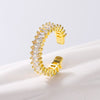 Colorful CZ Ring for Women Female Thin Skinny Wedding Birthstone Rainbow Color Simple Open Adjustable Finger Rings Jewelry Gift