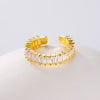 Colorful CZ Ring for Women Female Thin Skinny Wedding Birthstone Rainbow Color Simple Open Adjustable Finger Rings Jewelry Gift