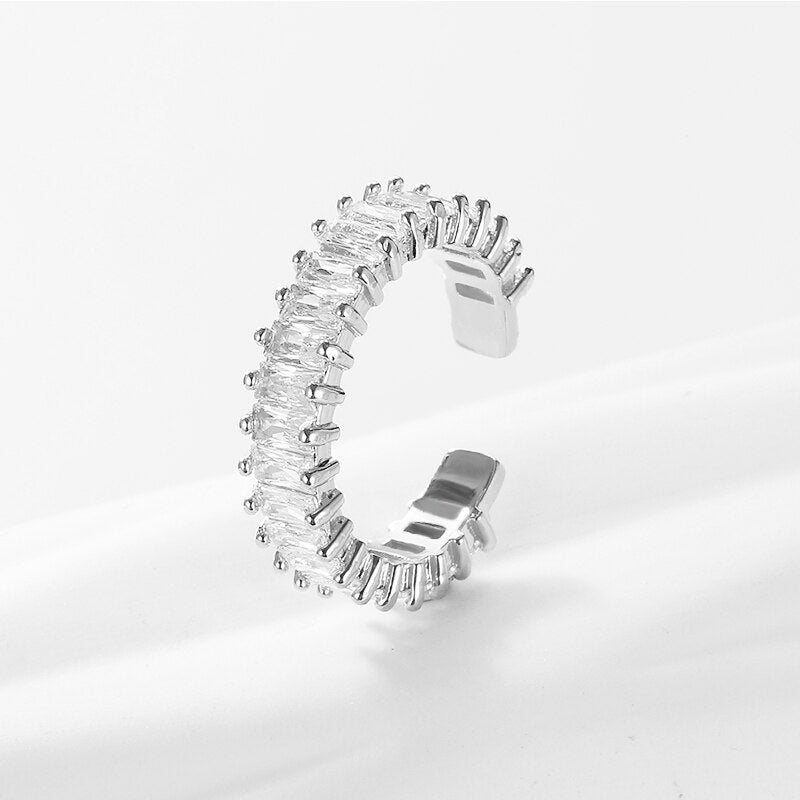 Colorful CZ Ring for Women Female Thin Skinny Wedding Birthstone Rainbow Color Simple Open Adjustable Finger Rings Jewelry Gift