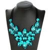 Colorful Crystal False Collar Chokers Necklace Black Rope Chain Rhinestone Choker Necklace Short Collar Statement Necklaces