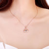 Colorful Cubic Zirconia Rainbow Pendant Necklace For Women Gold Small Sunshine Rainbow Choker Necklace Jewelry Gifts 2021 Trend