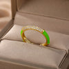 Colorful Cubic Zirconia Rings For Women Adjustable Charm Crystal Finger Ring 2023 Trend Wedding Couple Jewerly anillos