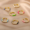 Colorful Cubic Zirconia Rings For Women Adjustable Charm Crystal Finger Ring 2023 Trend Wedding Couple Jewerly anillos