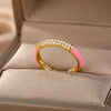 Colorful Cubic Zirconia Rings For Women Adjustable Charm Crystal Finger Ring 2023 Trend Wedding Couple Jewerly anillos