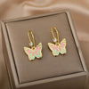 Colorful Enamel Butterfly Drop Earrings For Women Stainless Steel Couple Earrings 2023 Trend Aesthetic Jewelry Christmas Gift