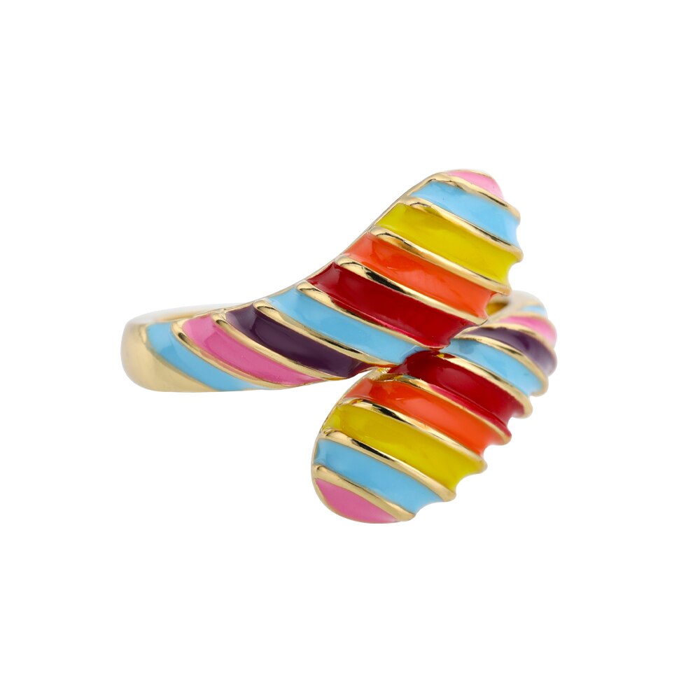 Colorful Enamel Geometric Rings For Women Stainless Steel Female Oval Finger Ring Couple Wedding Couple Jewerly anillos mujer