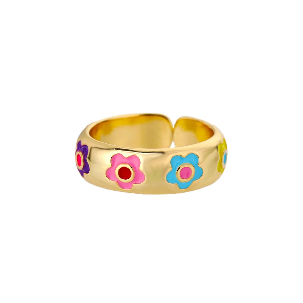Colorful Enamel Geometric Rings For Women Stainless Steel Female Oval Finger Ring Couple Wedding Couple Jewerly anillos mujer