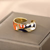 Colorful Enamel Rings For Women Adjustable Open Stainless Steel Finger Ring 2023 Trend Femme Aesthetic Jewelry anillos mujer