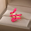 Colorful Enamel Snake Rings For Women Geometric Open Adjustable Finger Ring 2023 Trend Boho Aesthetic Couple Jewerly anillos