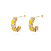Colorful Enamel Stud Earrings for Women Stainless Steel Dripping Oil Process Earrings 2023 Trend Boho Jewelry pendientes mujer