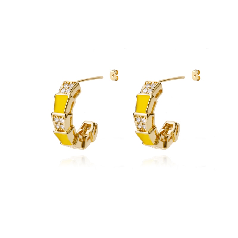 Colorful Enamel Stud Earrings for Women Stainless Steel Dripping Oil Process Earrings 2023 Trend Boho Jewelry pendientes mujer