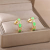 Colorful Enamel Stud Earrings for Women Stainless Steel Dripping Oil Process Earrings 2023 Trend Boho Jewelry pendientes mujer