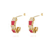 Colorful Enamel Stud Earrings for Women Stainless Steel Dripping Oil Process Earrings 2023 Trend Boho Jewelry pendientes mujer