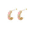 Colorful Enamel Stud Earrings for Women Stainless Steel Dripping Oil Process Earrings 2023 Trend Boho Jewelry pendientes mujer