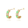 Colorful Enamel Stud Earrings for Women Stainless Steel Dripping Oil Process Earrings 2023 Trend Boho Jewelry pendientes mujer