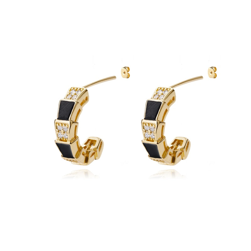Colorful Enamel Stud Earrings for Women Stainless Steel Dripping Oil Process Earrings 2023 Trend Boho Jewelry pendientes mujer
