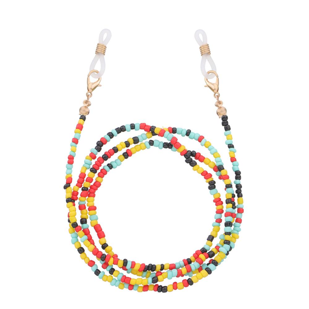 Colorful Face Mask Holder Beads Chain Sunglasses Holder Seeds Chain Lightweight Waterproof Convenient for Women Girls Jewelry Gi