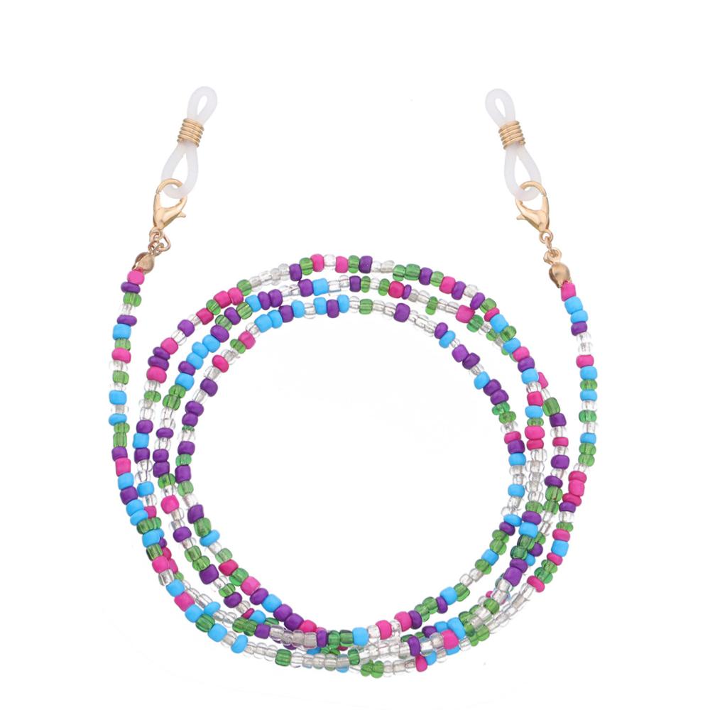 Colorful Face Mask Holder Beads Chain Sunglasses Holder Seeds Chain Lightweight Waterproof Convenient for Women Girls Jewelry Gi
