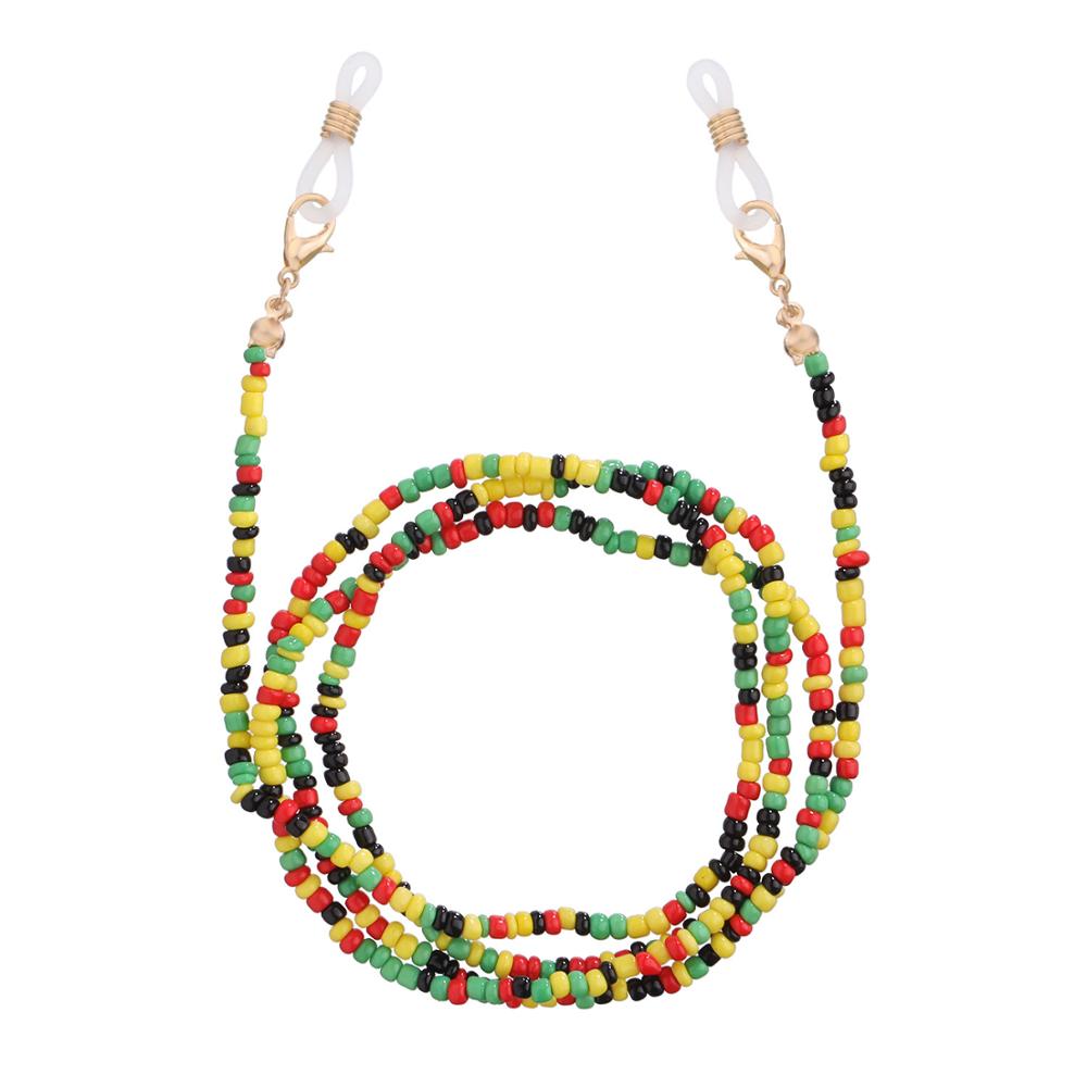 Colorful Face Mask Holder Beads Chain Sunglasses Holder Seeds Chain Lightweight Waterproof Convenient for Women Girls Jewelry Gi