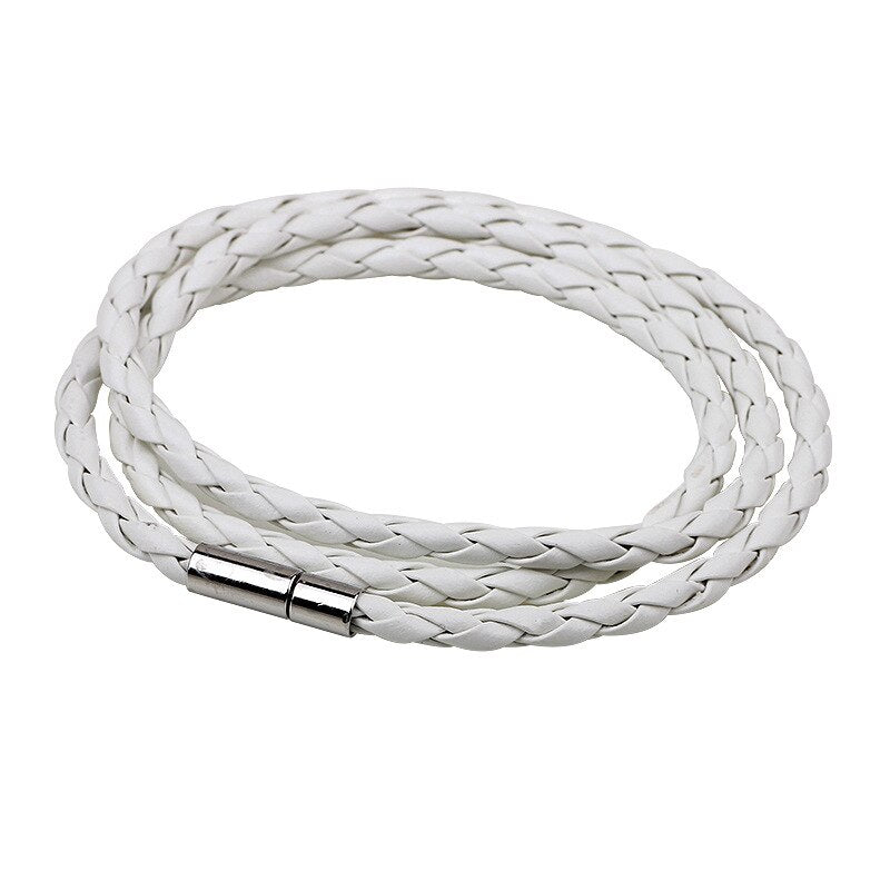 Colorful  PU Braided Leather Bracelet Men Bracelet for Women Jewelry Multilayer Leather Clasps Charm Bracelet
