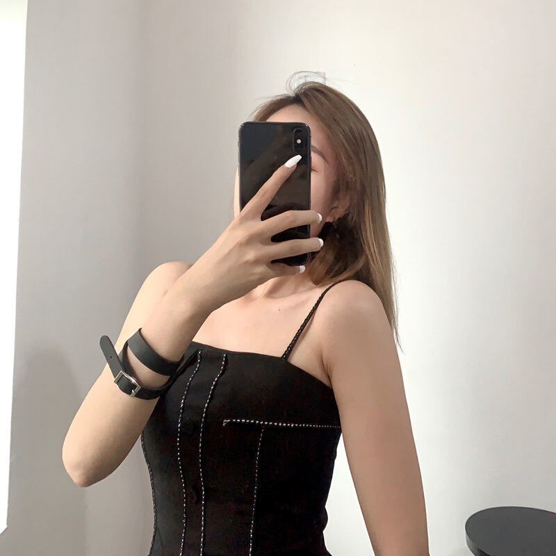 Colorful Gothic PU Leather Choker Necklaces For Women Girls Trendy Punk Harajuku Rock Belt Collar Necklace Jewelry Gifts