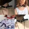 Colorful Gothic PU Leather Choker Necklaces For Women Girls Trendy Punk Harajuku Rock Belt Collar Necklace Jewelry Gifts