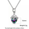 Colorful Heart Zircon Necklace for Women Romantic Cute Pendant Necklaces 2023 Trend Couple Aesthetic Jewelry collares mujer