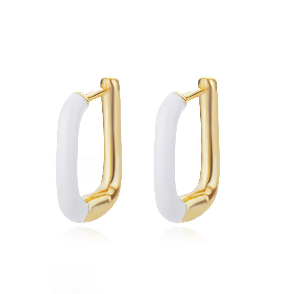 Colorful Hoop Earrings for Women Stainless Steel Boho Oil Drop Earrings 2023 Trend Korean Party Jewelry Gift pendientes