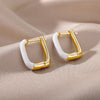 Colorful Hoop Earrings for Women Stainless Steel Boho Oil Drop Earrings 2023 Trend Korean Party Jewelry Gift pendientes