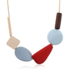 Colorful Resin Beads Statement Necklace Women's Multicolor Wood Necklaces & Pendants for Women New Arrival Fashion Jewelry MX029