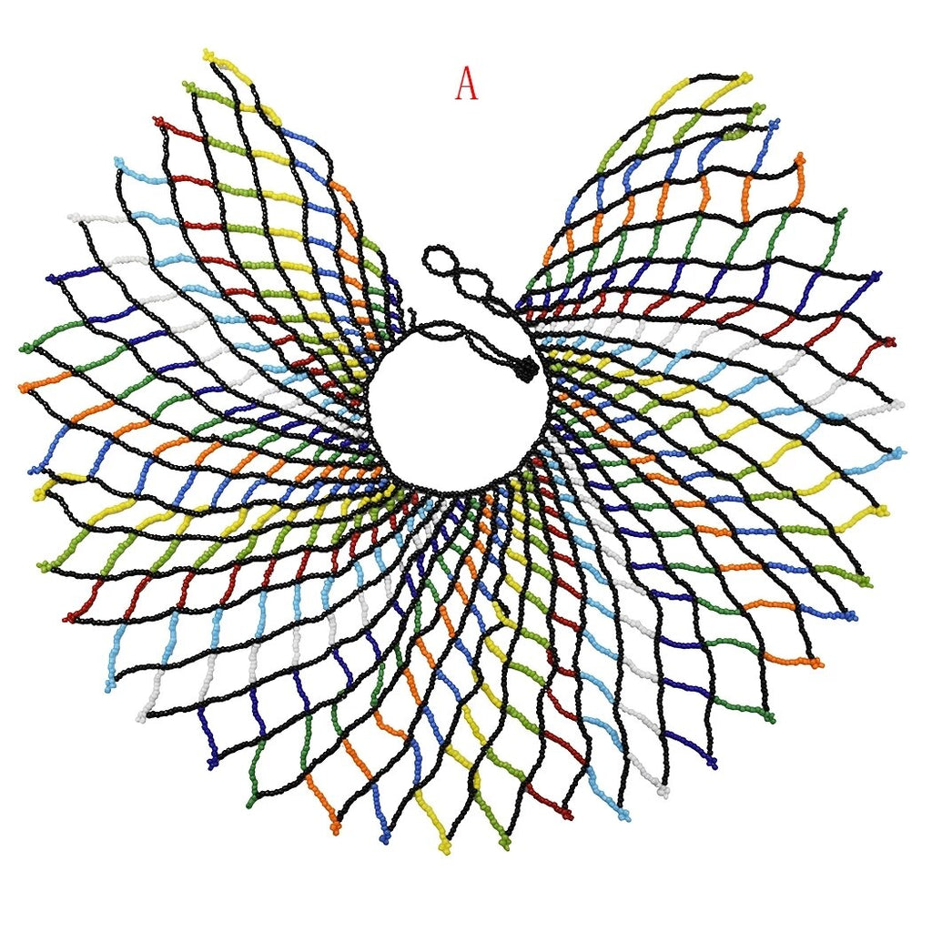 Colorful Resin Hand-made Beads Statement Necklaces Beaded Necklaces For Women Sexy Shoulder Cape Body Jewelry