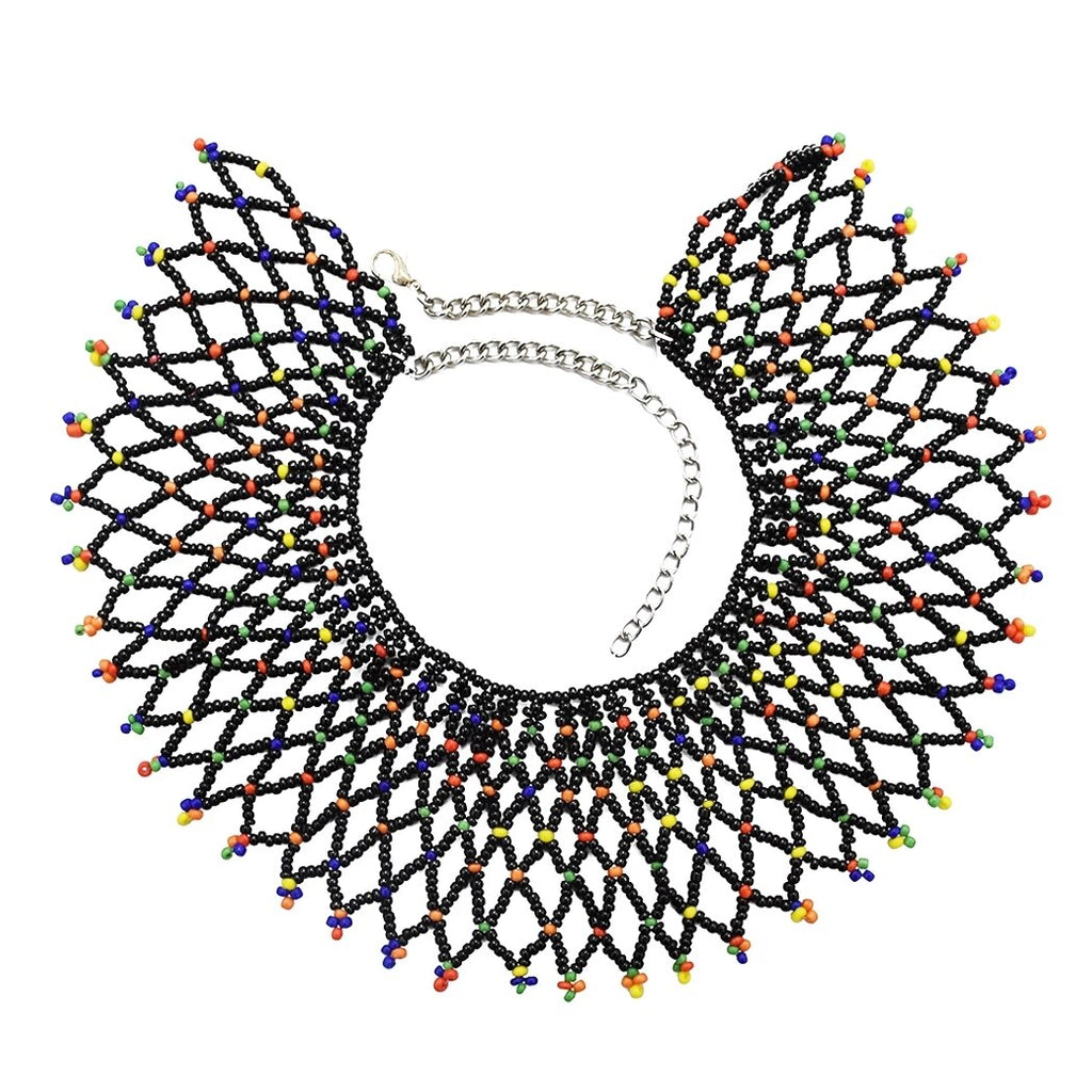 Colorful Resin Hand-made Beads Statement Necklaces Beaded Necklaces For Women Sexy Shoulder Cape Body Jewelry