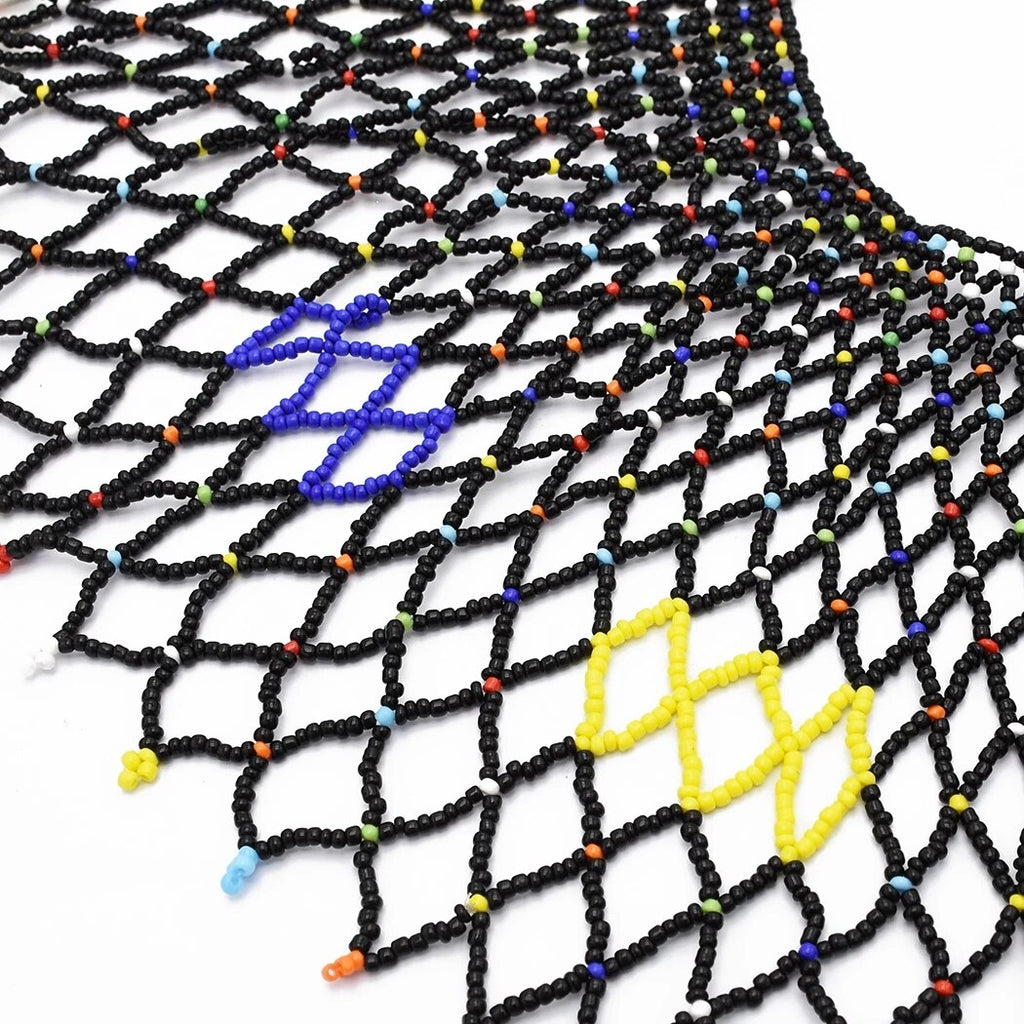 Colorful Resin Hand-made Beads Statement Necklaces Beaded Necklaces For Women Sexy Shoulder Cape Body Jewelry