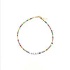 Colorful Rice Bead Necklace Letters Round Beads Good Luck Love Girl Clavicle Chain Female Boho Cute Jewelry Gift Choker