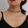 Colorful Rock Punk Clavicle Chain Necklaces Jewelry Hyperbole Geometric Chain Choker For Women Trendy Hip Hop Accessories