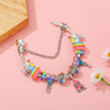 Colorful Romantic Air Balloon Beads Pendant Charm Bracelet For Women And Snake Chain Brand Bracelet Girl Jewelry
