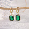 Colorful Stainless Steel Drop Dangle Earrings for Women Gold Plated Cubic Zirconia Square Earrings Aesthetic Jewerly pendientes