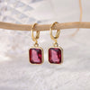 Colorful Stainless Steel Drop Dangle Earrings for Women Gold Plated Cubic Zirconia Square Earrings Aesthetic Jewerly pendientes