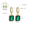 Colorful Stainless Steel Drop Dangle Earrings for Women Gold Plated Cubic Zirconia Square Earrings Aesthetic Jewerly pendientes